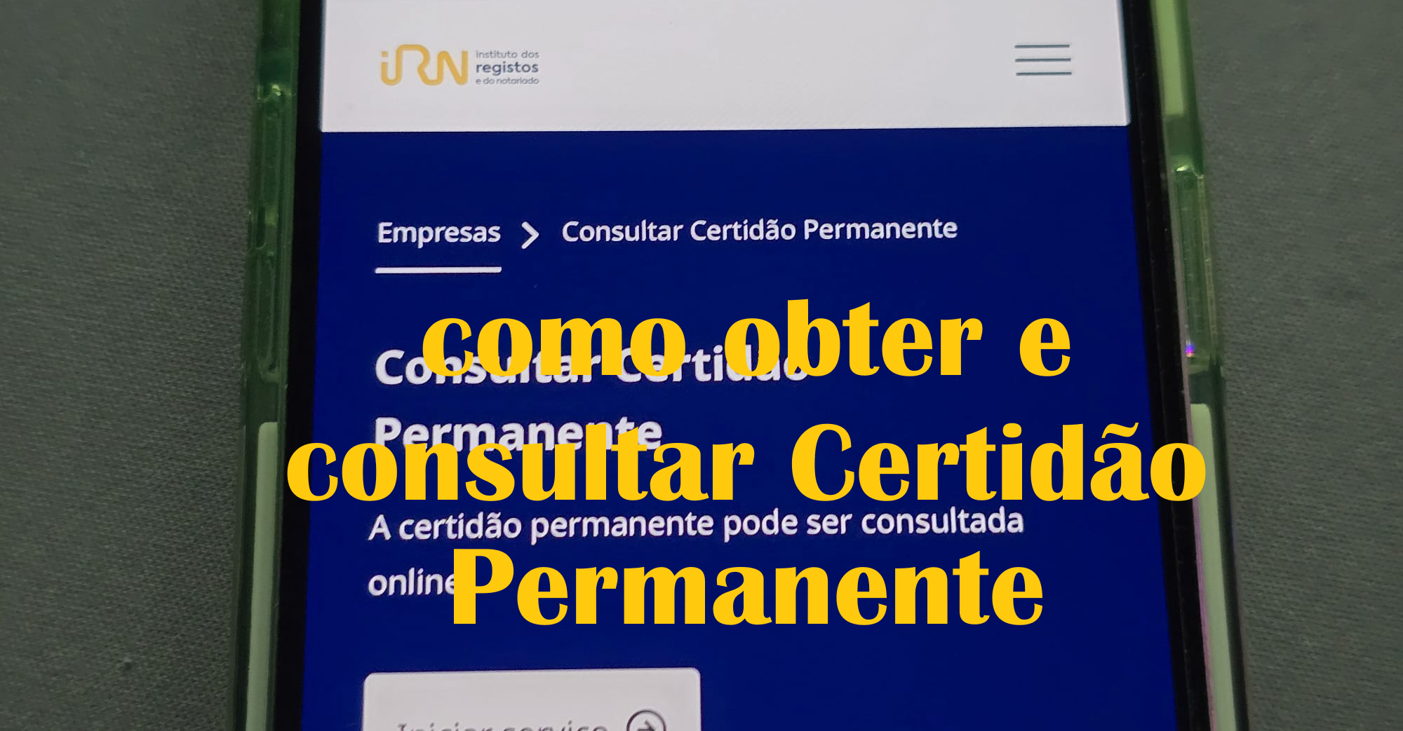 Como Obter E Consultar A Certidão Permanente Predial Online Crn