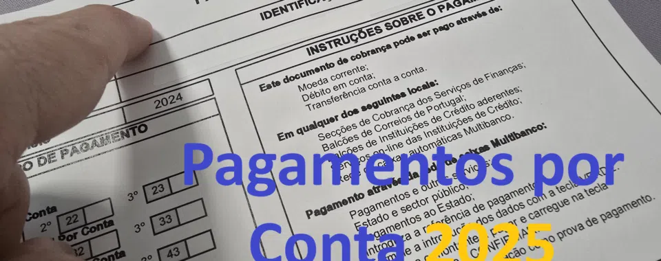 pagamento por conta 2025 datas