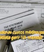 Quais são os custos médios para contabilista gerir IVA mensal?
