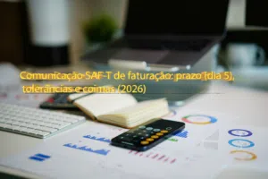 Comunicação SAF-T de faturação: prazo (dia 5), tolerâncias e coimas (2026)