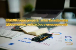 IES/DA: o que preparar antes de submeter (documentos, validações e erros comuns)