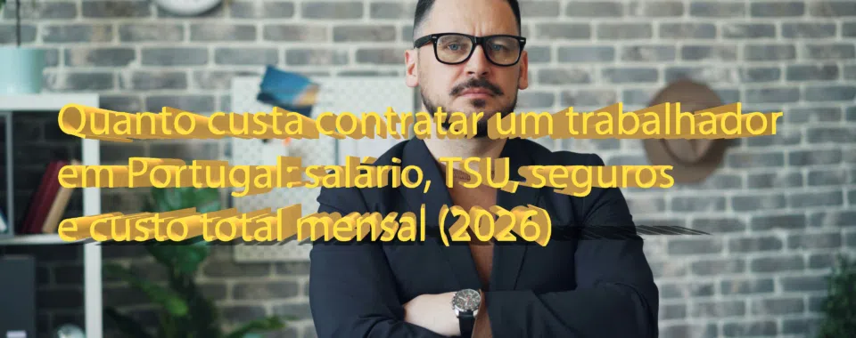 Quanto custa contratar um trabalhador em Portugal: salário, TSU, seguros e custo total mensal (2026)