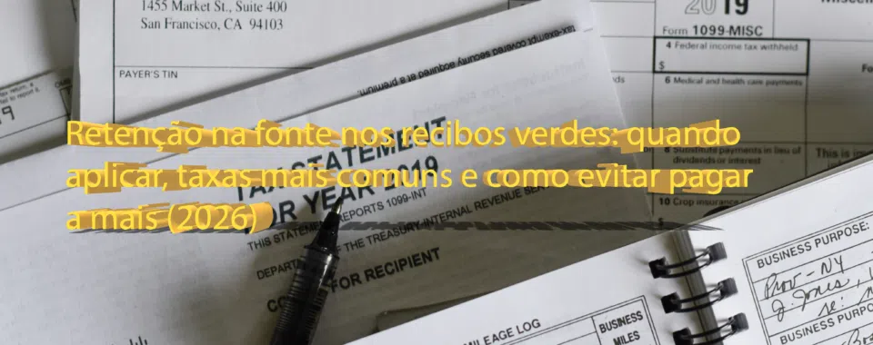 Retenção na fonte nos recibos verdes: quando aplicar, taxas mais comuns e como evitar pagar a mais (2026)