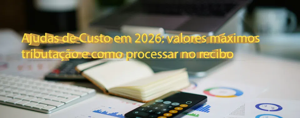 Ajudas de Custo em 2026: valores máximos, tributação e como processar no recibo