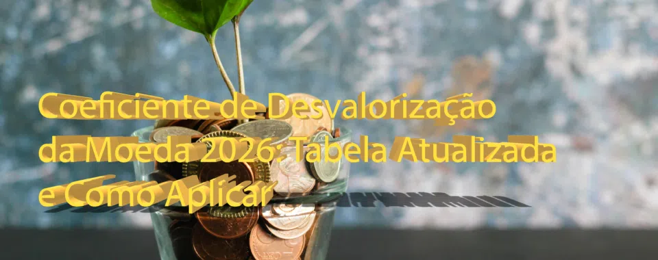 Coeficiente de Desvalorização da Moeda 2026: Tabela Atualizada e Como Aplicar