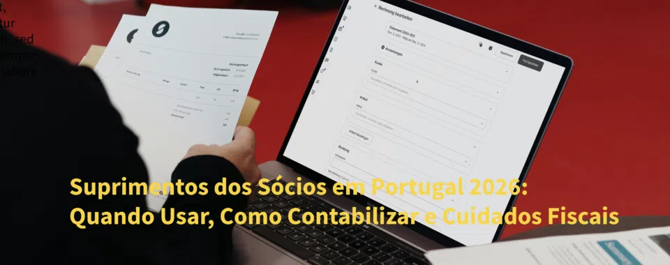Suprimentos dos Sócios em Portugal 2026: Quando Usar, Como Contabilizar e Cuidados Fiscais