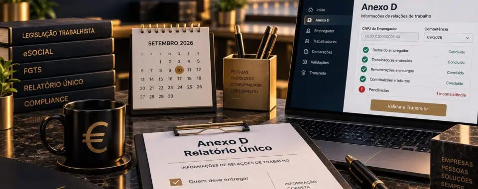 Anexo D do Relatório Único: quem entrega, o que declarar e erros frequentes