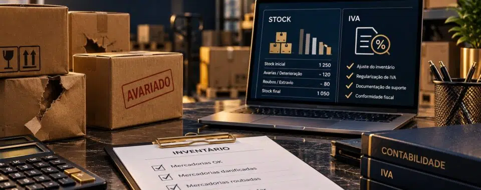 Mercadorias roubadas, destruídas ou deterioradas: como corrigir o inventário e o IVA?